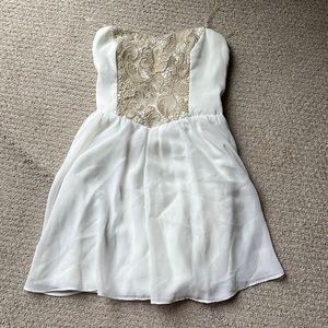 Strapless bustier dress